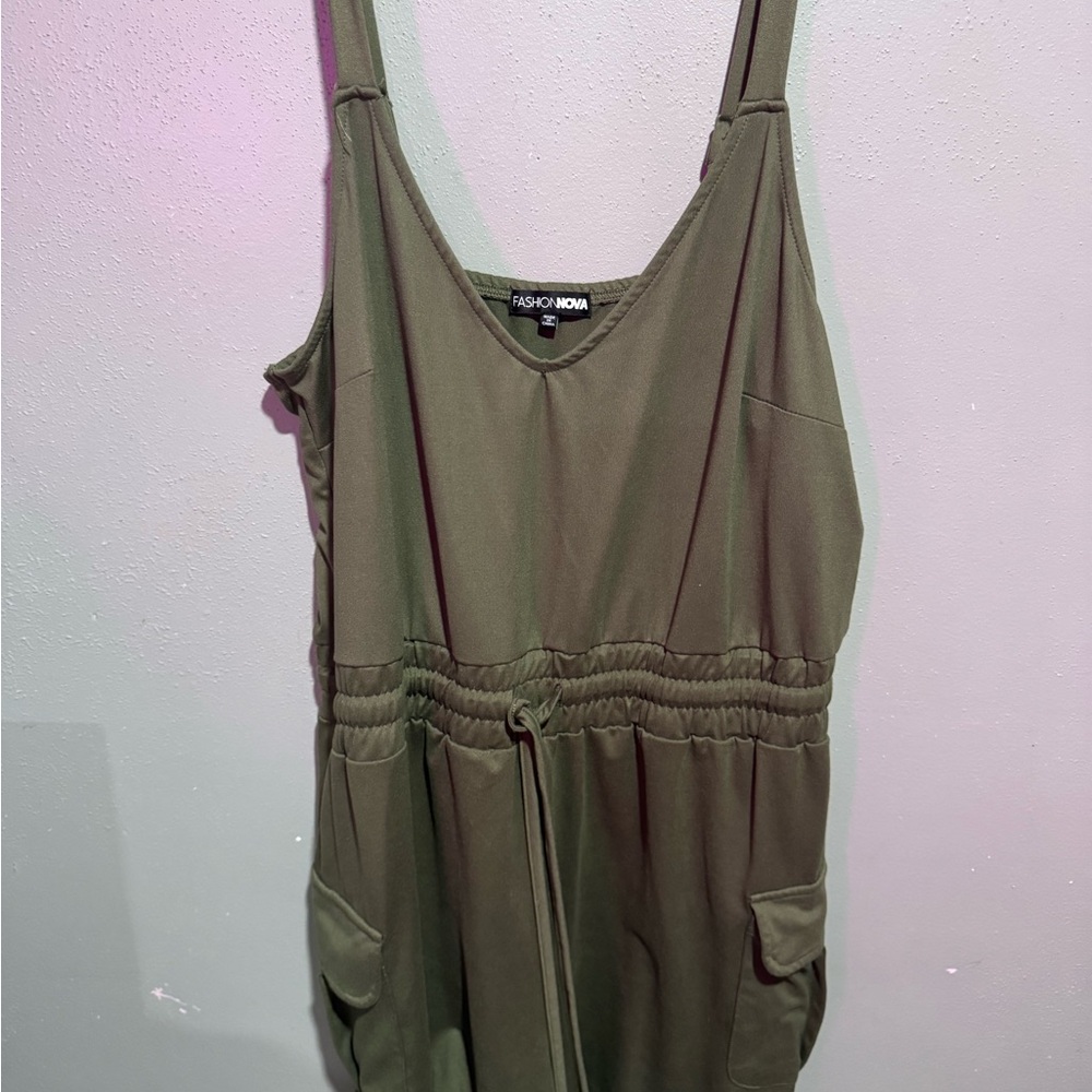 Fashion Nova Khaki Green Top